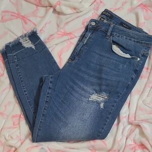 Judy Blue Women's Distressed Blue Jeans